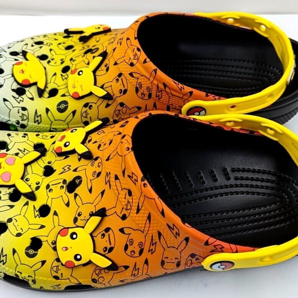 Crocs x Pokemon Pikachu Clog w/Jibbitz Men's Sz 8 / Women’s Sz 10 (207761-0C4) - Picture 11 of 15